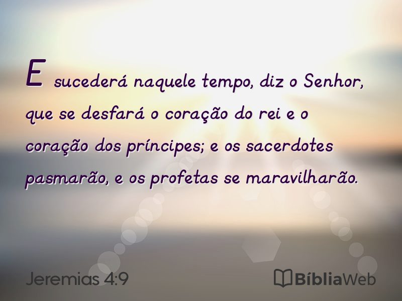 Jeremias 4:9 em imagem para compartilhar