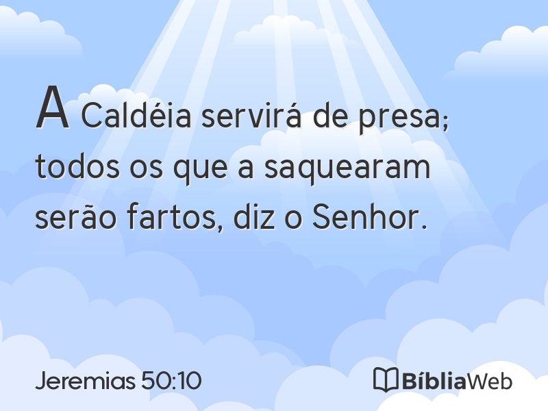 Jeremias 50:10 em imagem para compartilhar