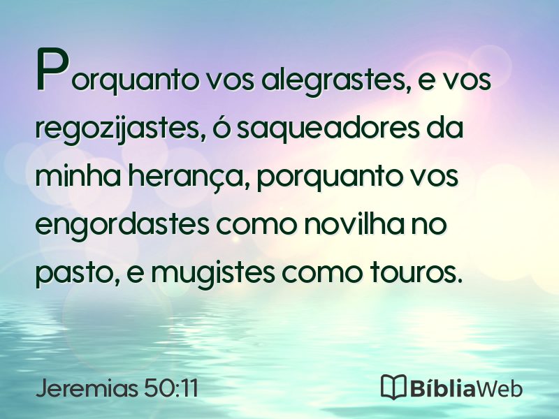 Jeremias 50:11 em imagem para compartilhar