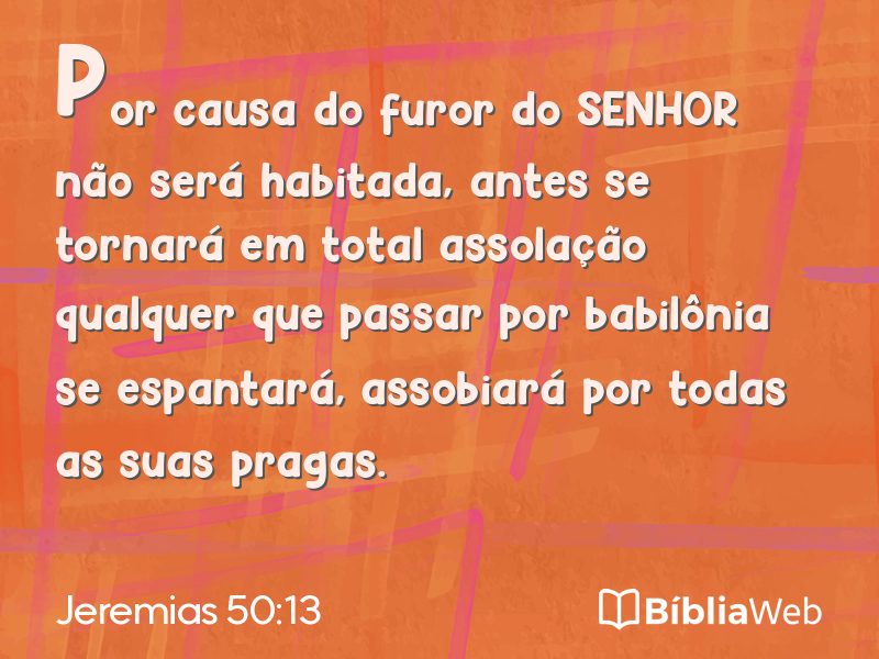 Jeremias 50:13 em imagem para compartilhar