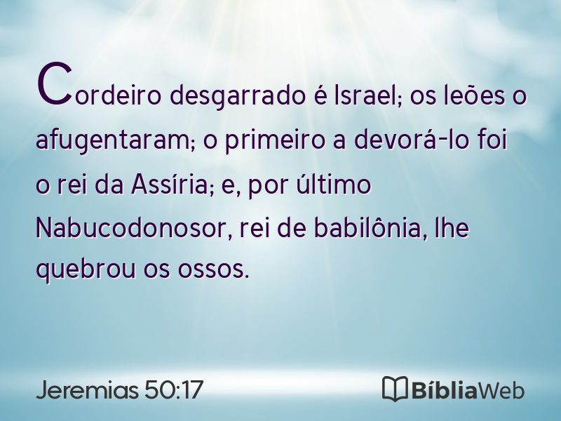 Jeremias 50:17 em imagem para compartilhar