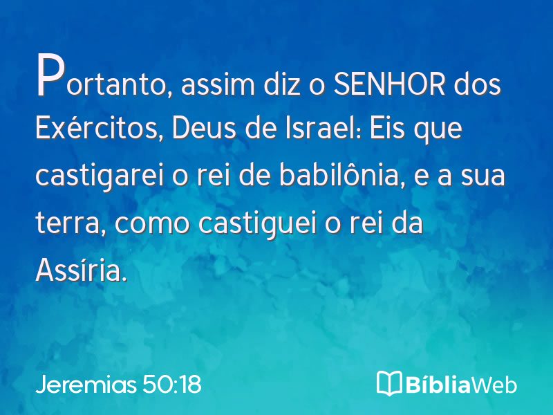 Jeremias 50:18 em imagem para compartilhar