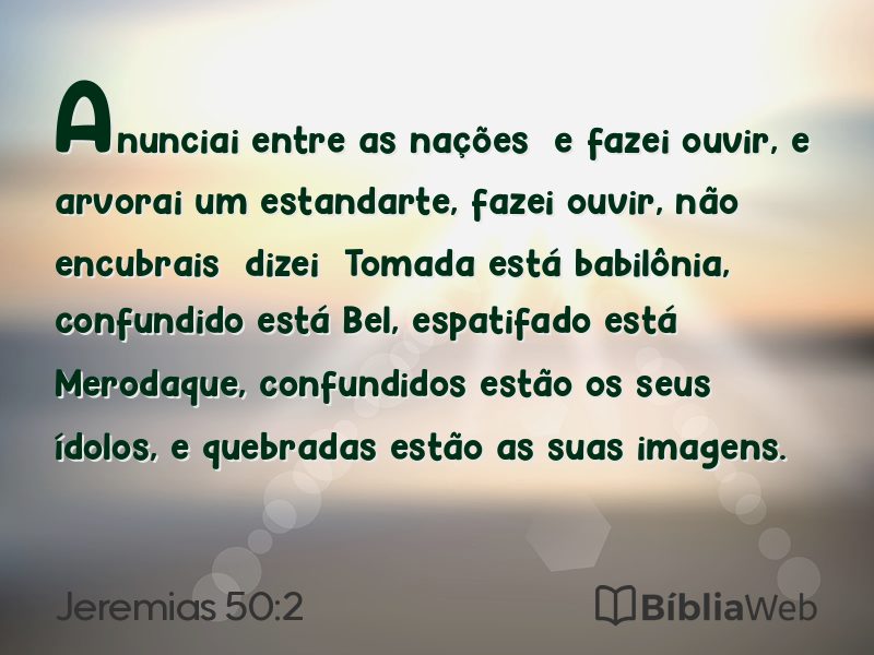 Jeremias 50:2 em imagem para compartilhar