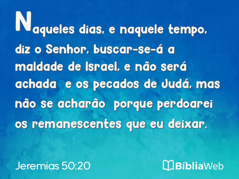 Jeremias 50:20 em imagem para compartilhar