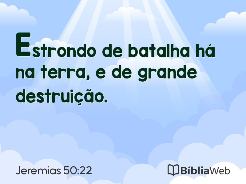 Jeremias 50:22 em imagem para compartilhar