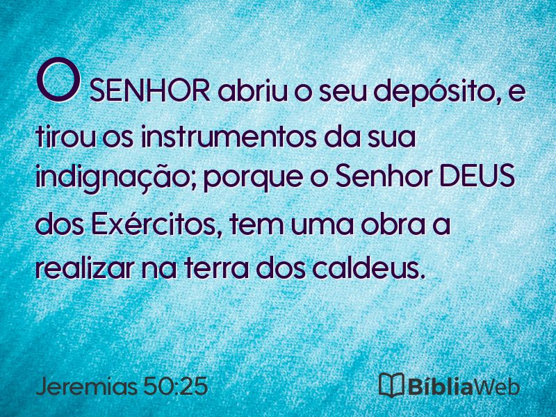 Jeremias 50:25 em imagem para compartilhar