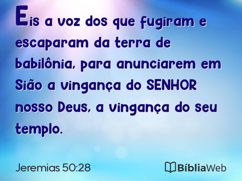 Jeremias 50:28 em imagem para compartilhar