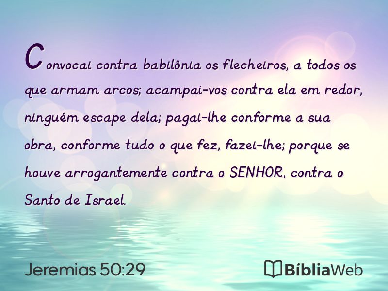 Jeremias 50:29 em imagem para compartilhar