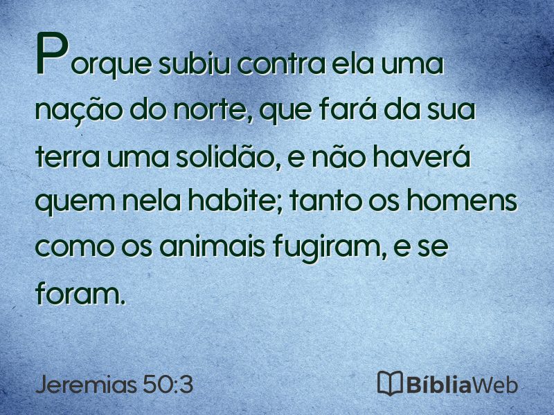 Jeremias 50:3 em imagem para compartilhar