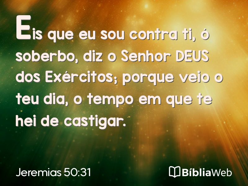 Jeremias 50:31 em imagem para compartilhar