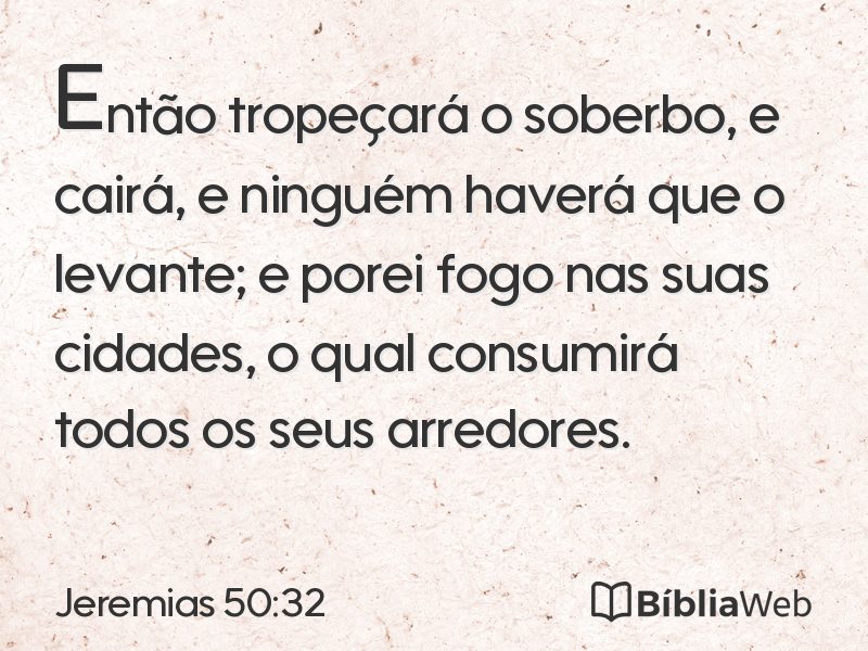 Jeremias 50:32 em imagem para compartilhar