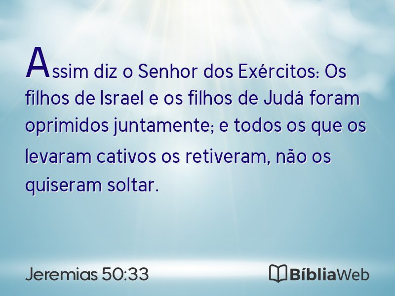 Jeremias 50:33 em imagem para compartilhar