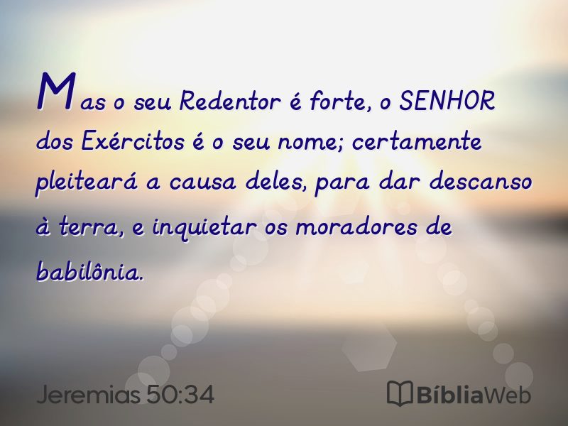 Jeremias 50:34 em imagem para compartilhar