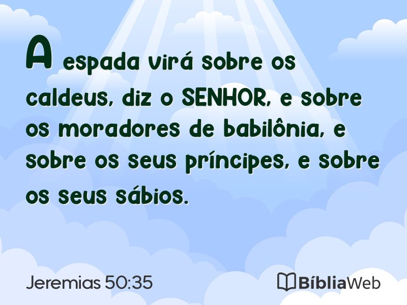 Jeremias 50:35 em imagem para compartilhar
