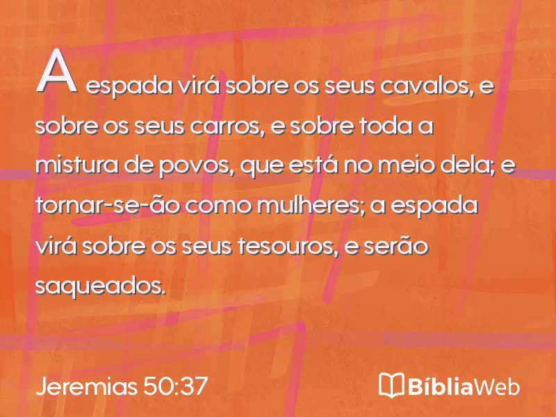 Jeremias 50:37 em imagem para compartilhar