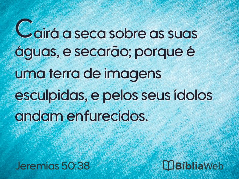 Jeremias 50:38 em imagem para compartilhar