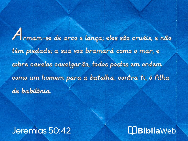 Jeremias 50:42 em imagem para compartilhar