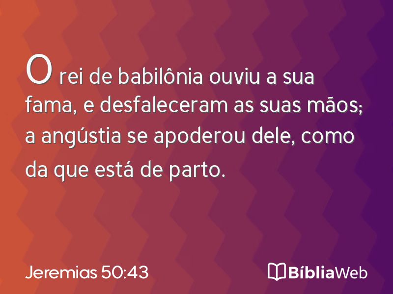 Jeremias 50:43 em imagem para compartilhar