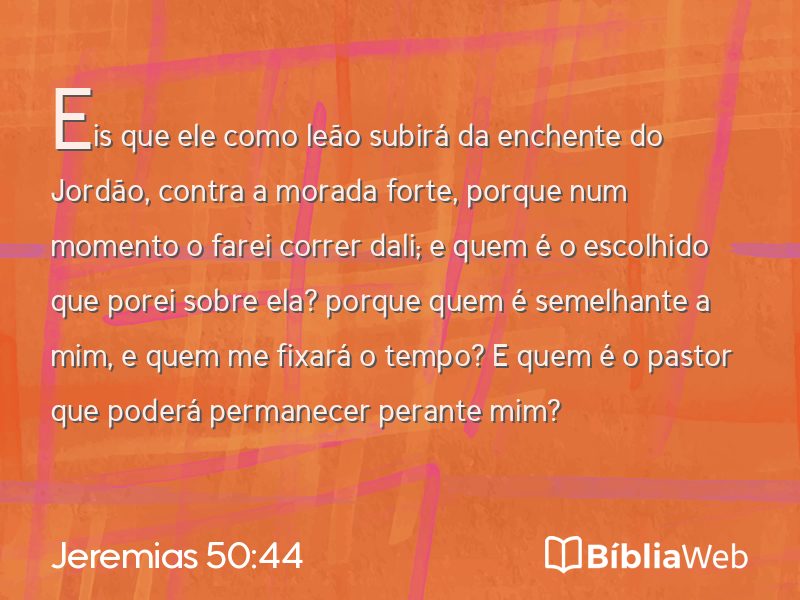 Jeremias 50:44 em imagem para compartilhar