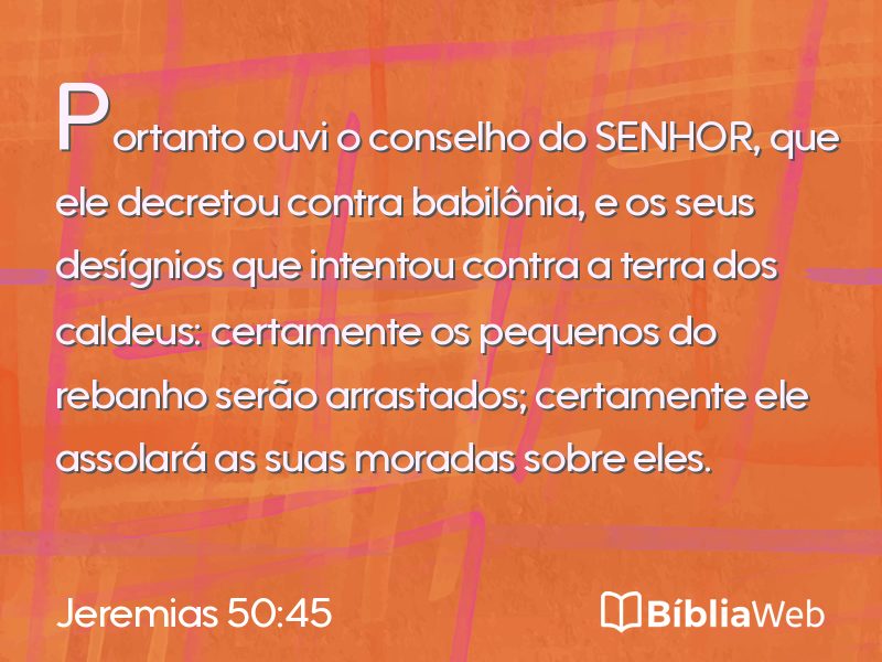 Jeremias 50:45 em imagem para compartilhar