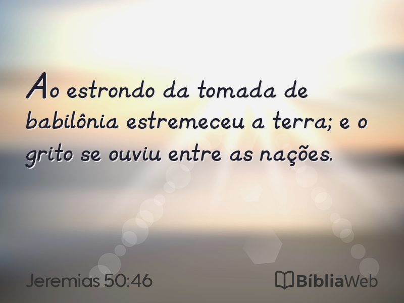 Jeremias 50:46 em imagem para compartilhar