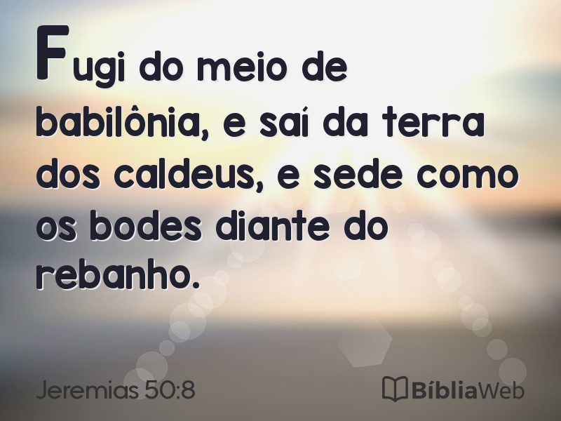 Jeremias 50:8 em imagem para compartilhar