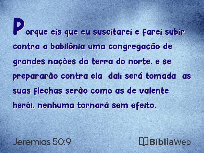 Jeremias 50:9 em imagem para compartilhar