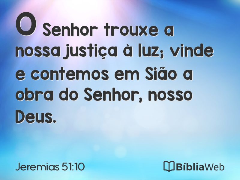 Jeremias 51:10 em imagem para compartilhar