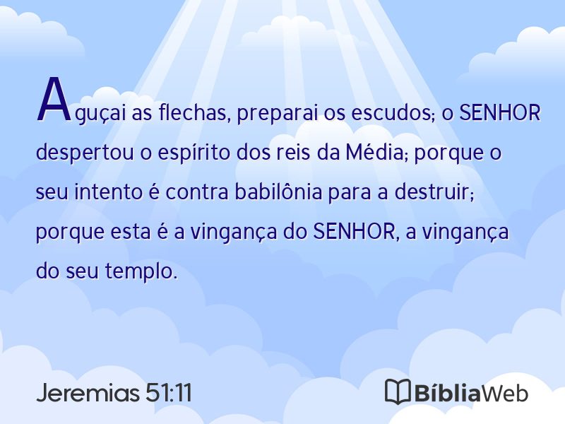 Jeremias 51:11 em imagem para compartilhar