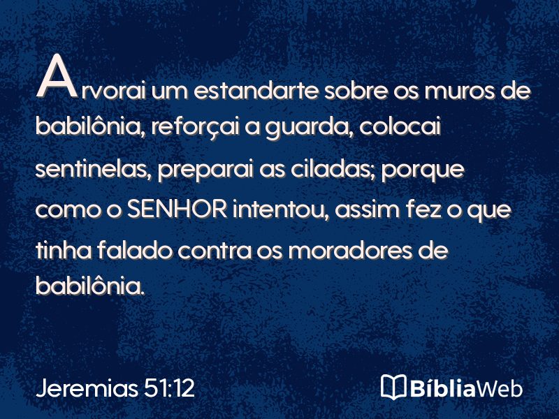 Jeremias 51:12 em imagem para compartilhar