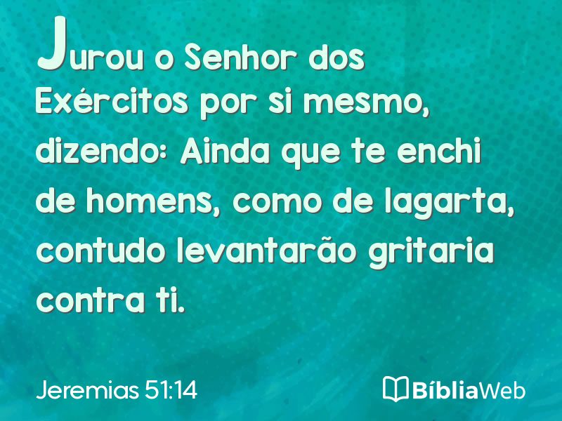 Jeremias 51:14 em imagem para compartilhar