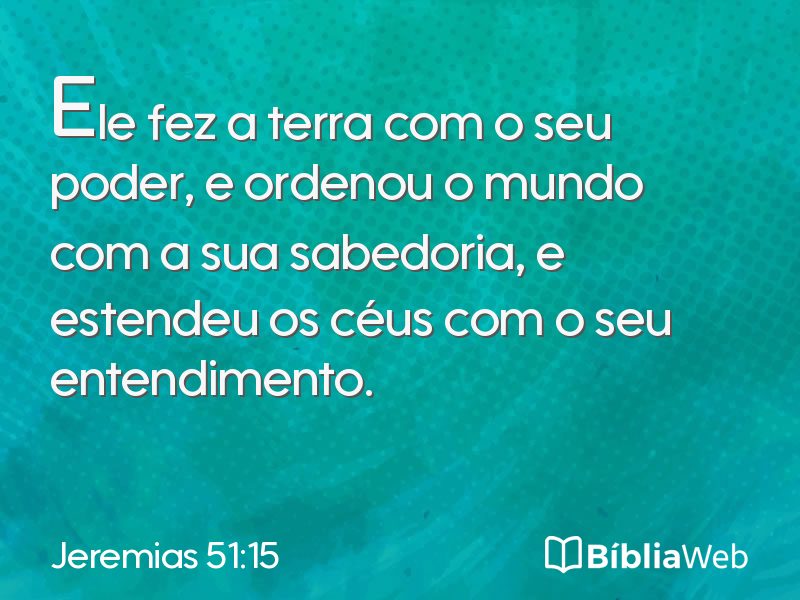 Jeremias 51:15 em imagem para compartilhar