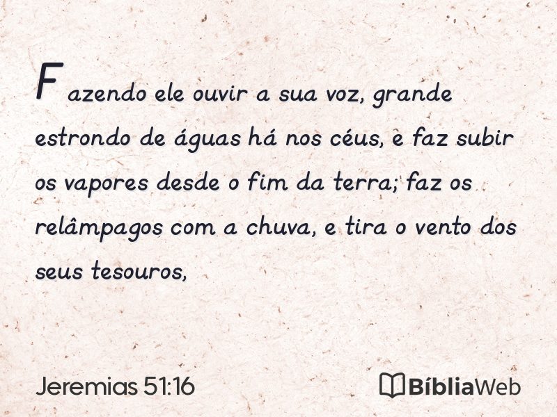 Jeremias 51:16 em imagem para compartilhar