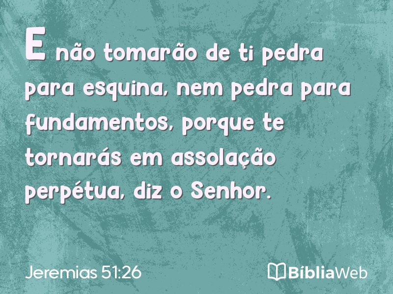Jeremias 51:26 em imagem para compartilhar