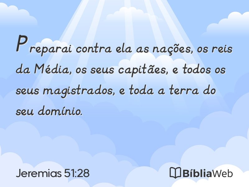 Jeremias 51:28 em imagem para compartilhar