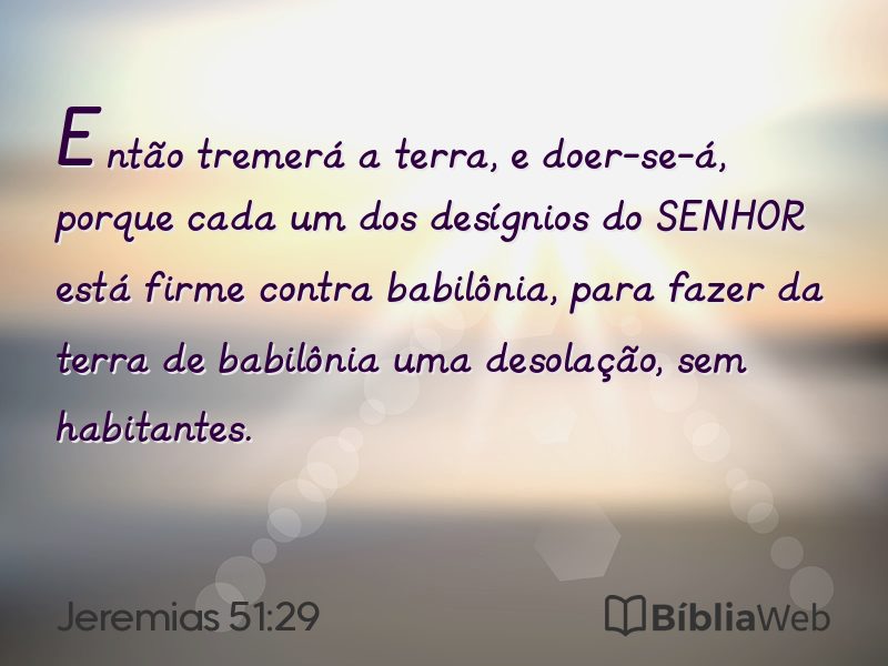 Jeremias 51:29 em imagem para compartilhar