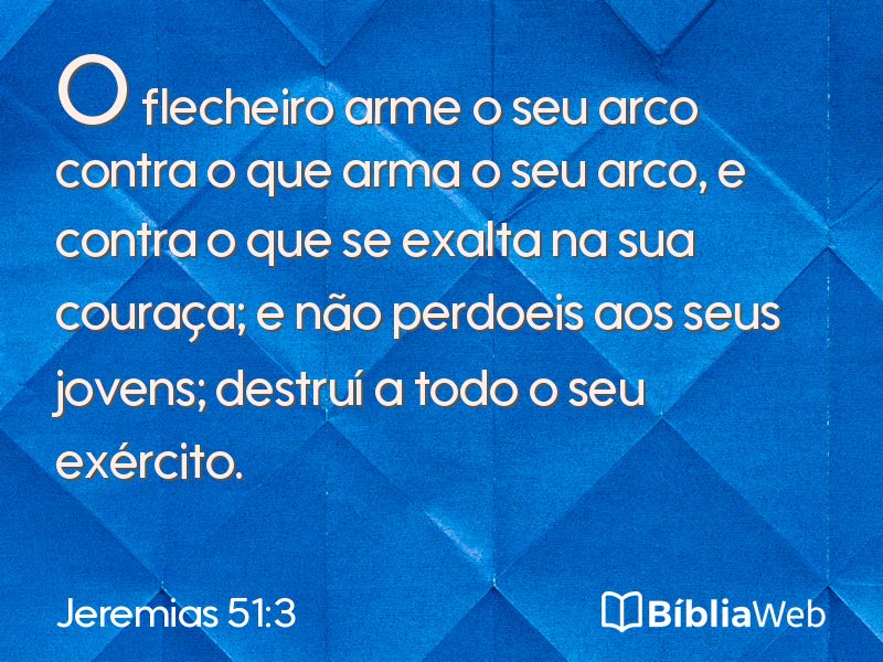 Jeremias 51:3 em imagem para compartilhar