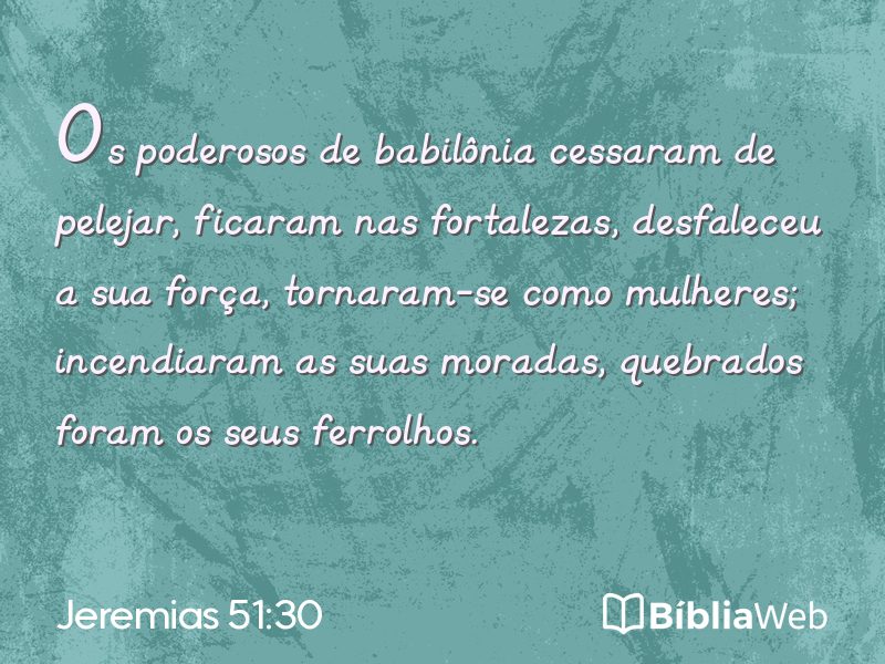 Jeremias 51:30 em imagem para compartilhar