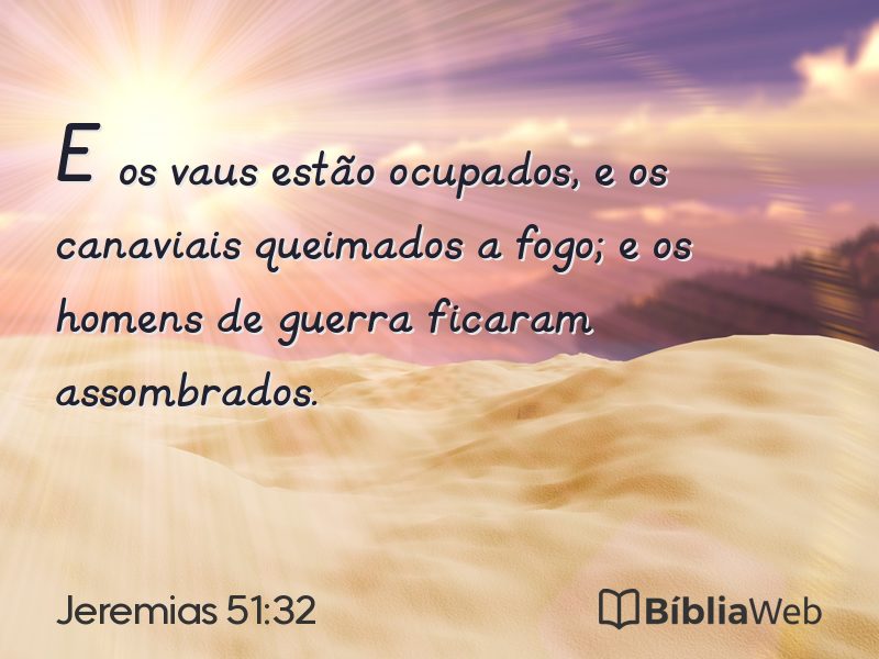 Jeremias 51:32 em imagem para compartilhar