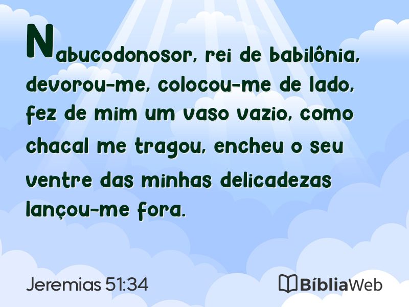 Jeremias 51:34 em imagem para compartilhar