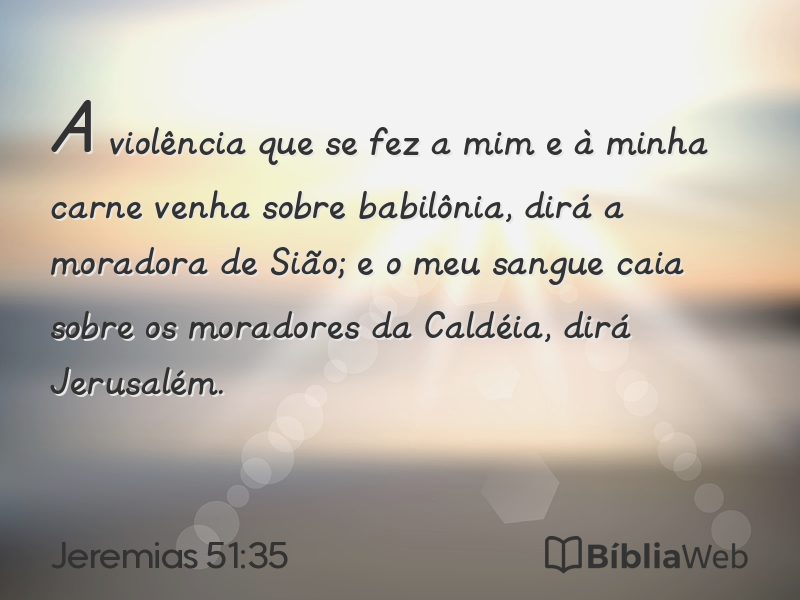 Jeremias 51:35 em imagem para compartilhar