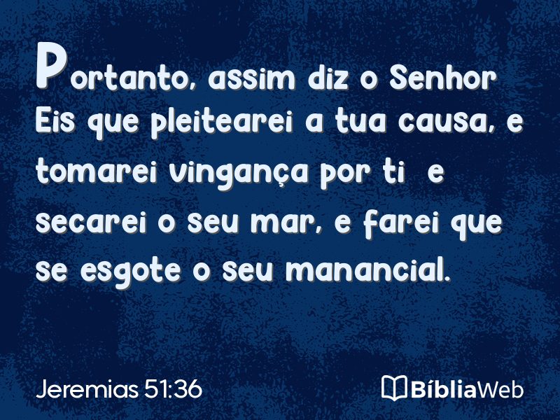 Jeremias 51:36 em imagem para compartilhar