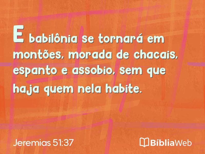 Jeremias 51:37 em imagem para compartilhar