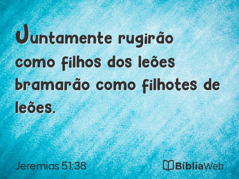 Jeremias 51:38 em imagem para compartilhar