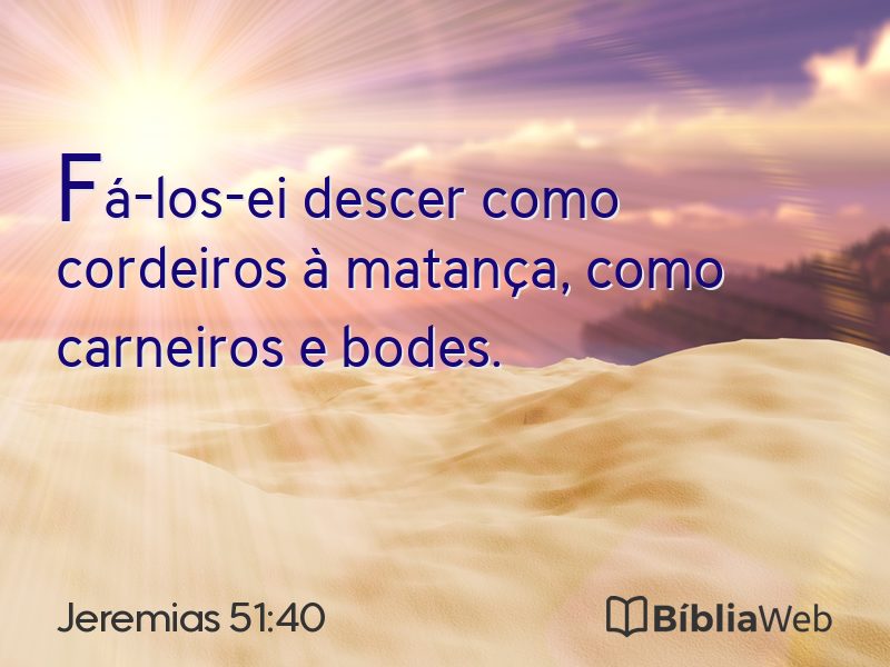 Jeremias 51:40 em imagem para compartilhar