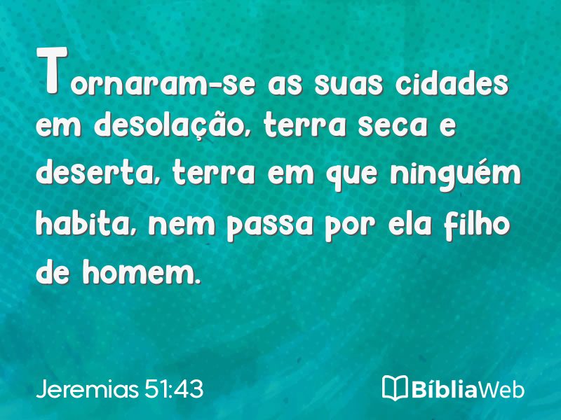Jeremias 51:43 em imagem para compartilhar