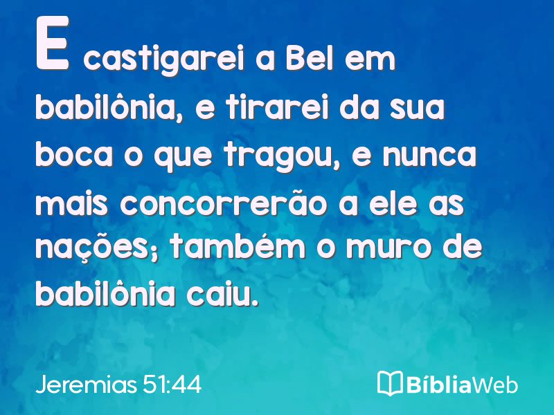Jeremias 51:44 em imagem para compartilhar
