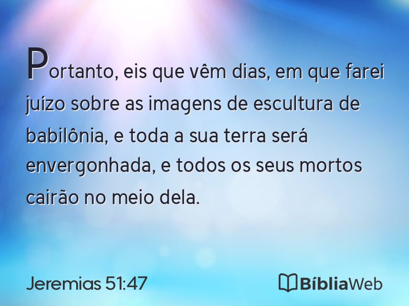 Jeremias 51:47 em imagem para compartilhar