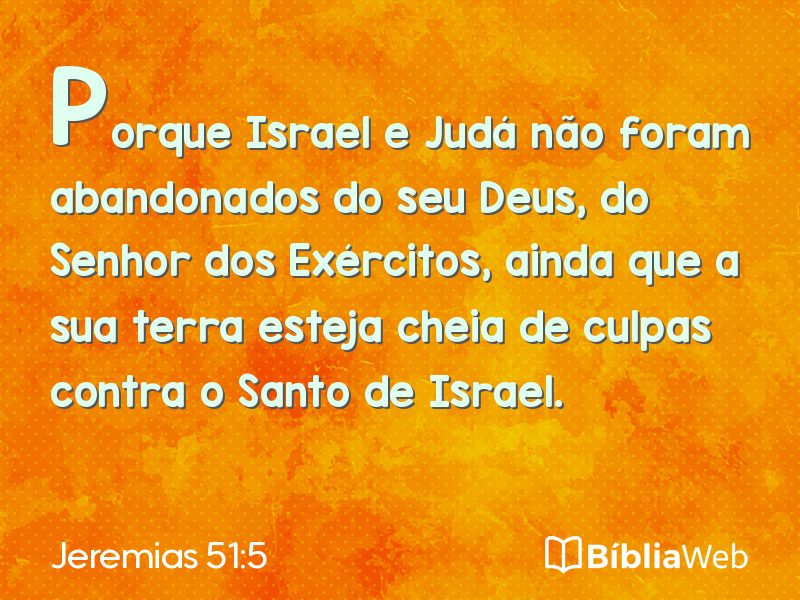 Jeremias 51:5 em imagem para compartilhar