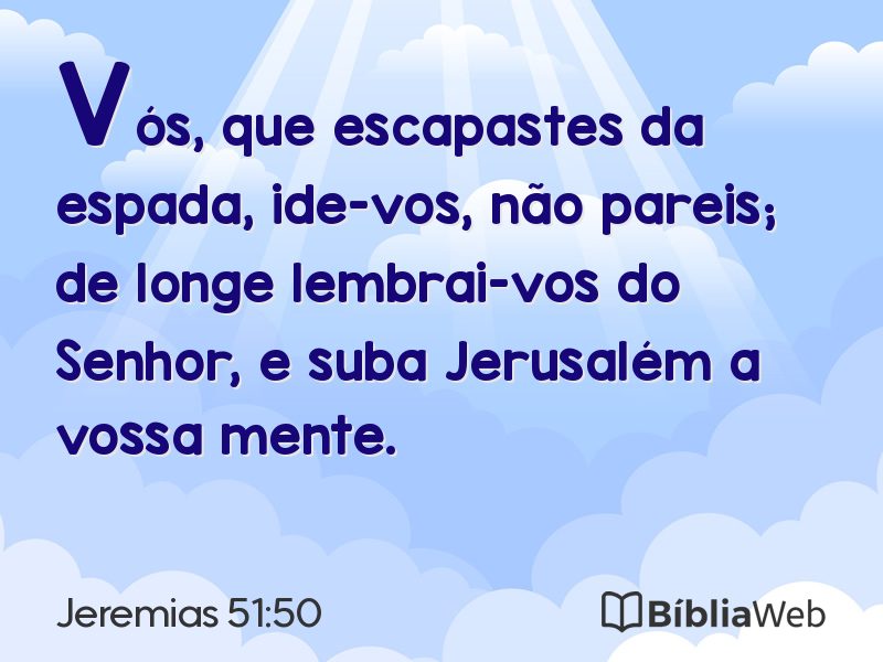 Jeremias 51:50 em imagem para compartilhar